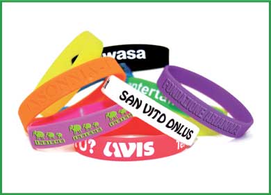 BRACCIALETTO IN SILICONE PERSONALIZZATO