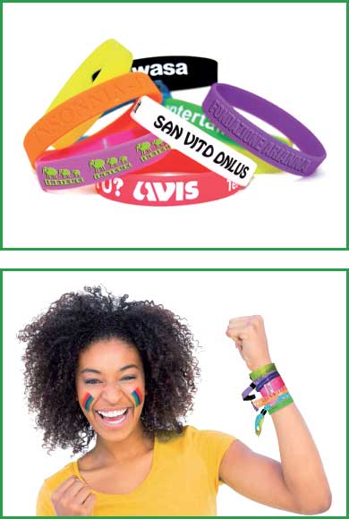 BRACCIALETTO IN SILICONE PERSONALIZZATO