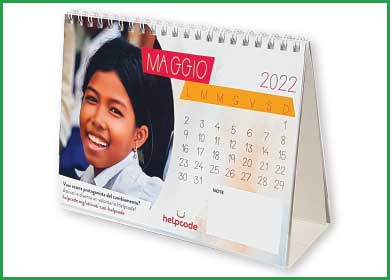 CALENDARIO DA TAVOLO CON SPIRALE PERSONALIZZATO