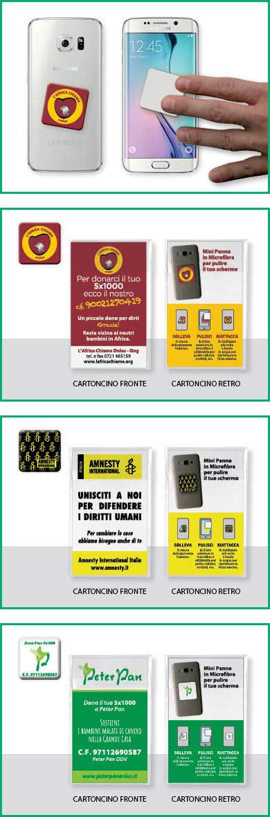 Phone Cleaner panno pulizia smartphone autoadesivo