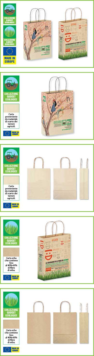 BORSE SHOPPER ECOLOGICHE RICICLATE