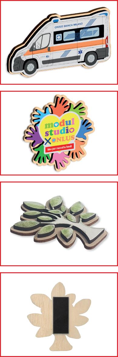 MAGNETE ECOLOGICO SAGOMATO IN LEGNO PERSONALIZZATO