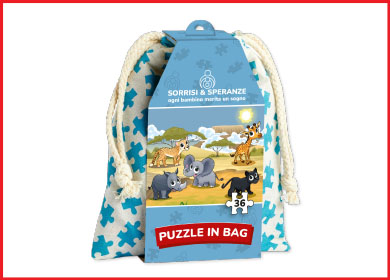 PUZZLE IN SACCHETTO DI COTONE